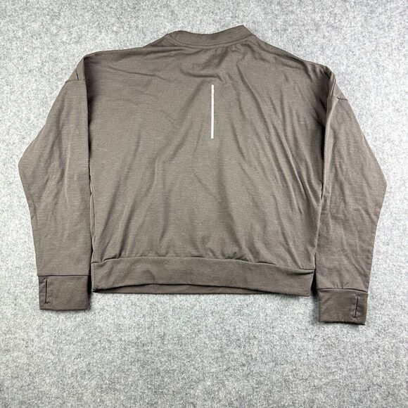 Nike Therma Sphere Element Running Top Womens S Brown Swoosh Athletic Thumbholes - Picture 4 of 14